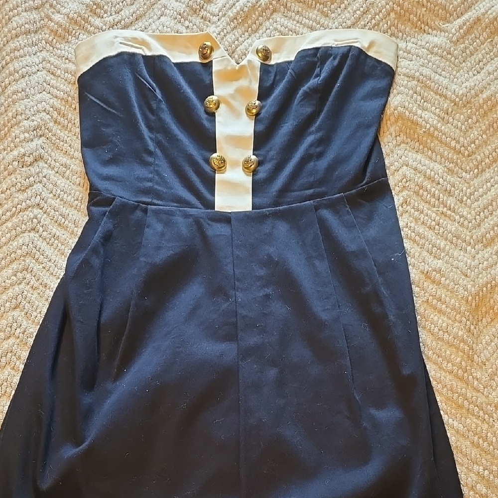 Wet Seal Blue Strapless Salor Dress